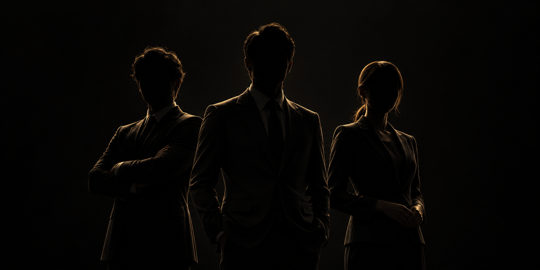 登壇予定の3人を表した人物シルエット